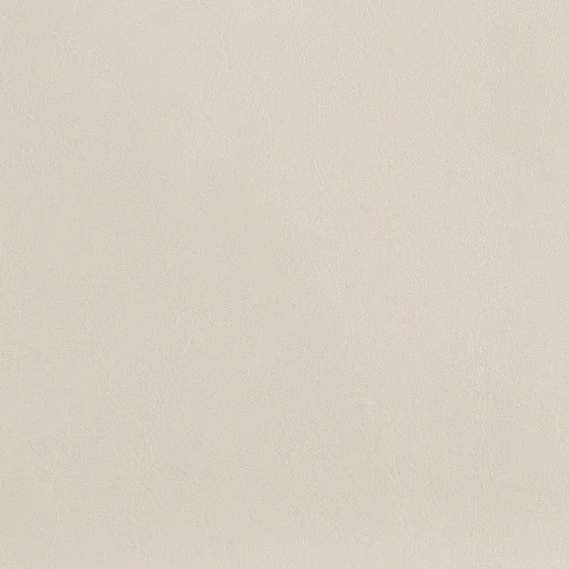 Queen Camelback Upholstered Headboard in Faux Leather with Adjustable Height Posts – Cream, for 1–2 People