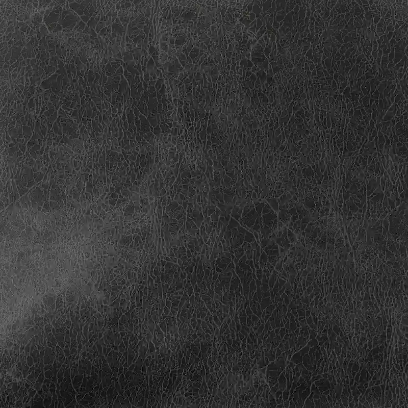 Leonidas Black Faux Leather w/Black Metal Frame Accent Chair