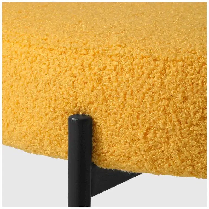 Bayville Mid-Century Curved Back Fabric Upholstered Metal Dining Chair (Set of 6)