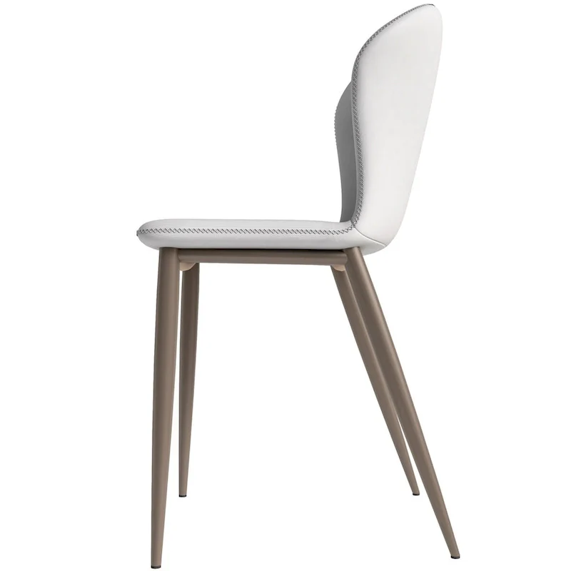 Modern Upholstered Fabric Dining Chair with Metal Legs, Mosaic Style Kitchen Side Chair