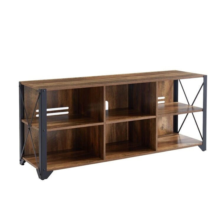 Wood Media Console TV Stand Entertainment Center