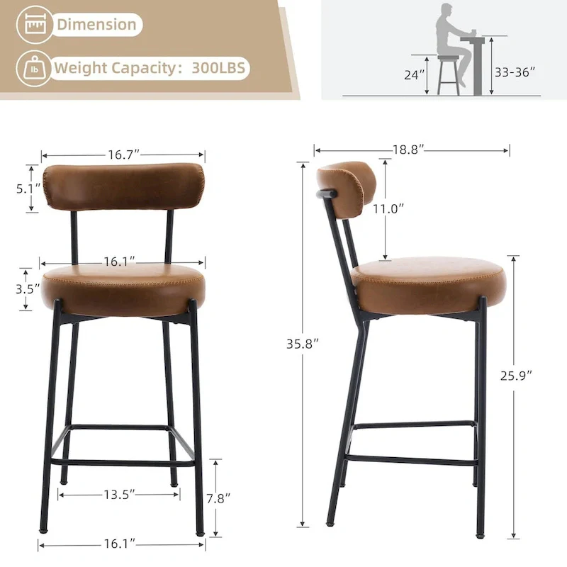 27 Modern Counter Stools Set of 2
