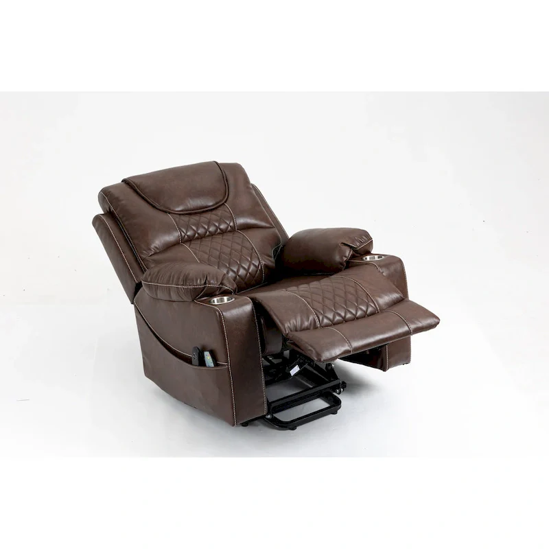 Power Lift Recliner Leather with Massage and Heating