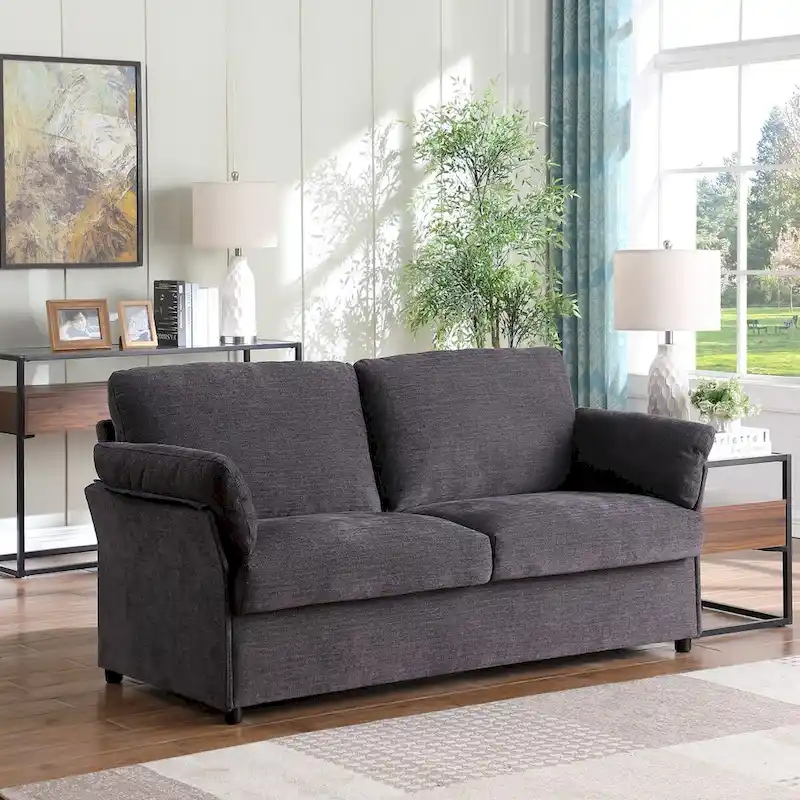 Modern Chenille Loveseat Sofa Couch