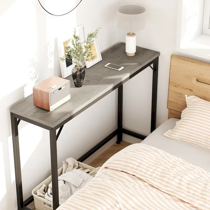 Narrow Console Table Sofa Table Industrial Hallway Table for Entryway