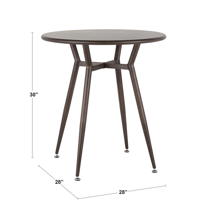 Carbon Loft Barton Industrial Round Dinette Table