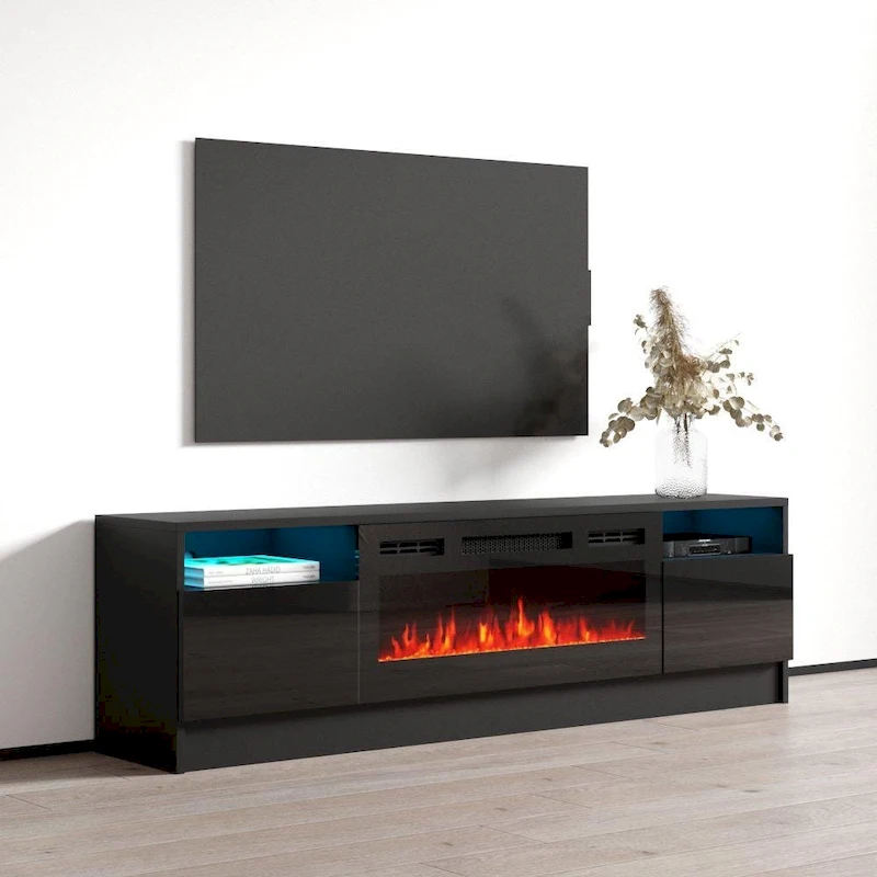 Duke 01 BL-EF Electric Fireplace 63
