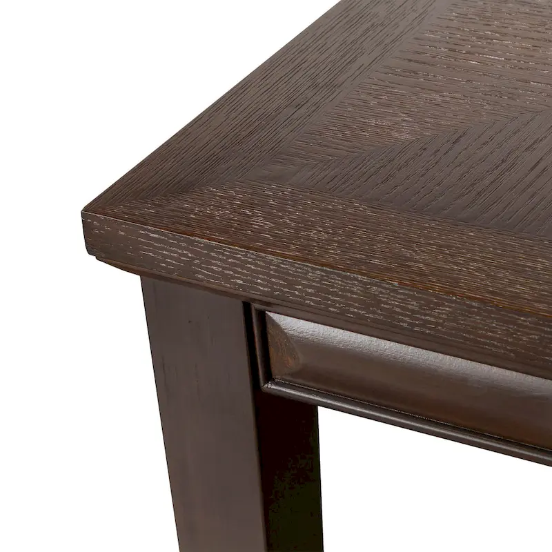 Modern 90-Inch Wood Extendable Dining Table with 18-Inch Leaf