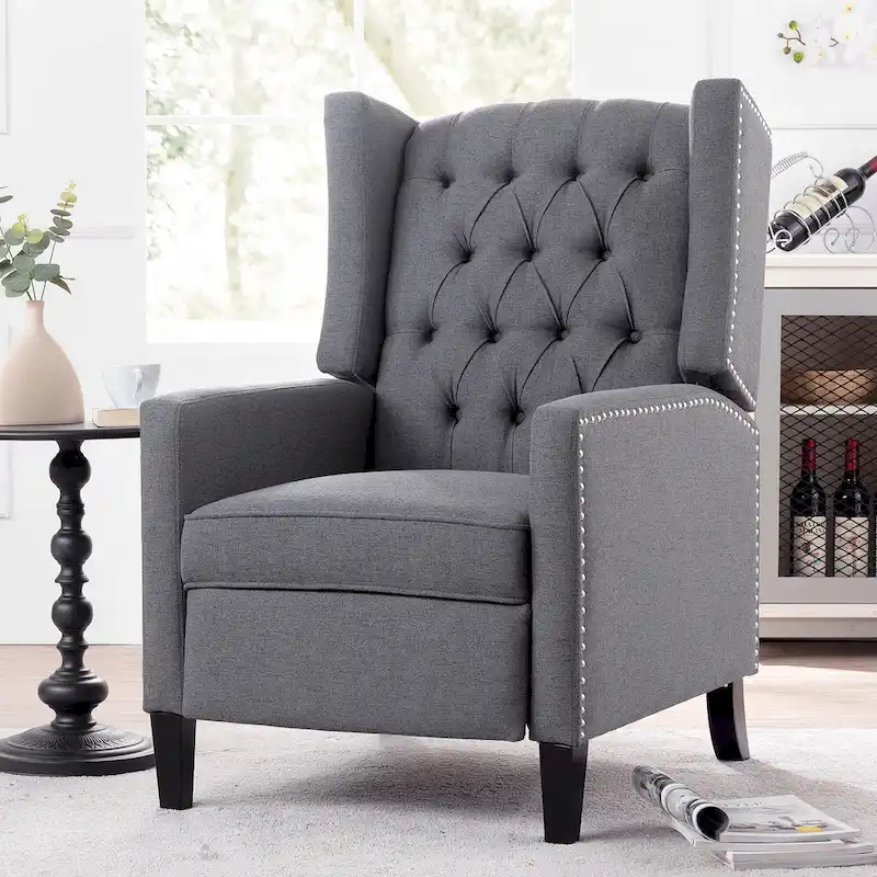 Wide Manual Wing Chair Recliner - 34.45 x 27.16 x 40.55