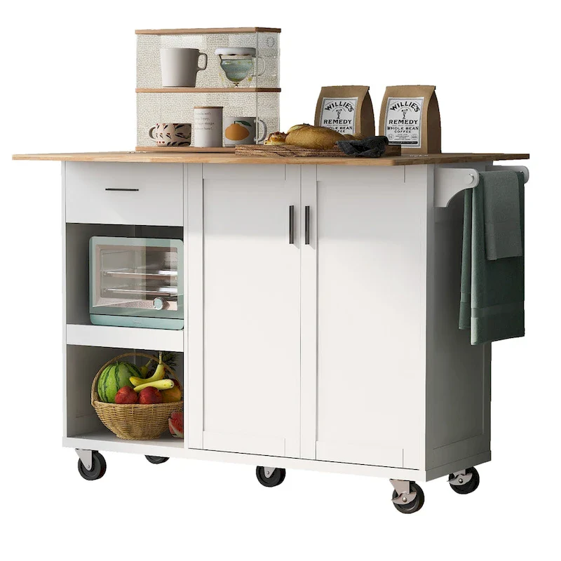 Kitchen Island With Foldable Counter Top(no include stool)