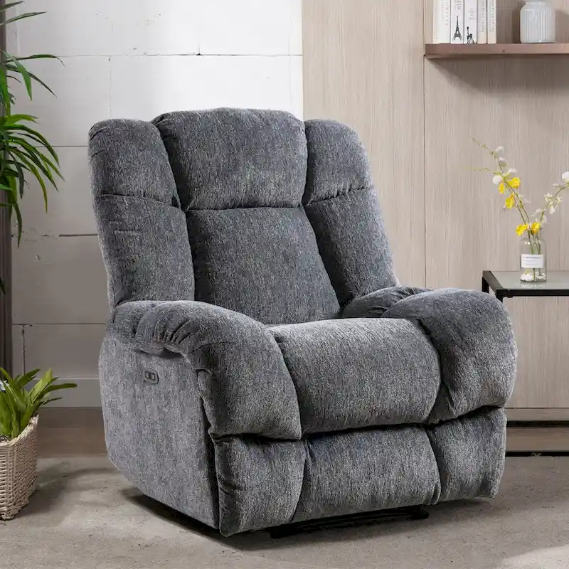 Chenille Power Standard Recliner Chair