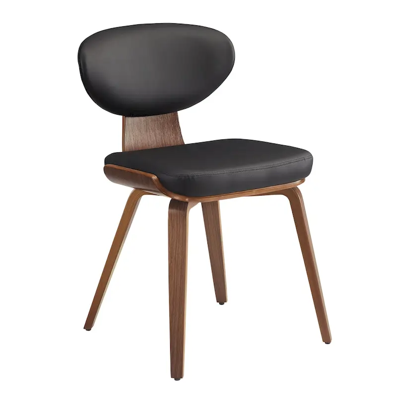 Art Leon Wood and PU Leather Dining Chair (Set of 2).