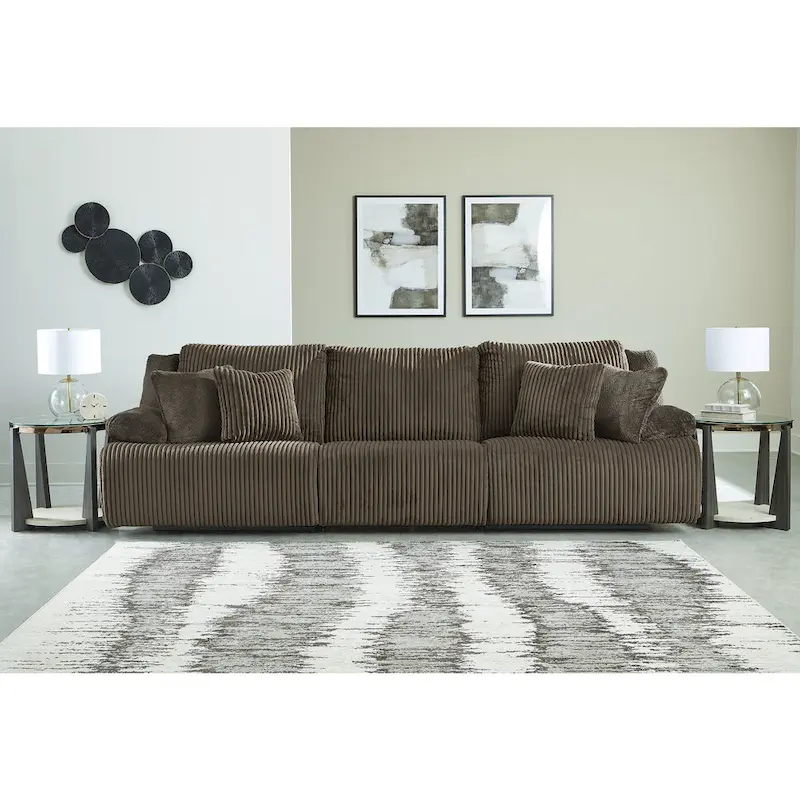 Signature Design by Ashley Top Tier 3-Piece Reclining Sectional Sofa - 128W x 40D x 41H