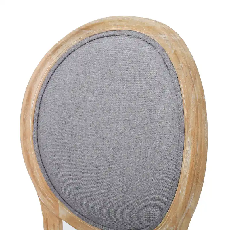 Natural Wood Upholstered Dining Chairs - Set of 4