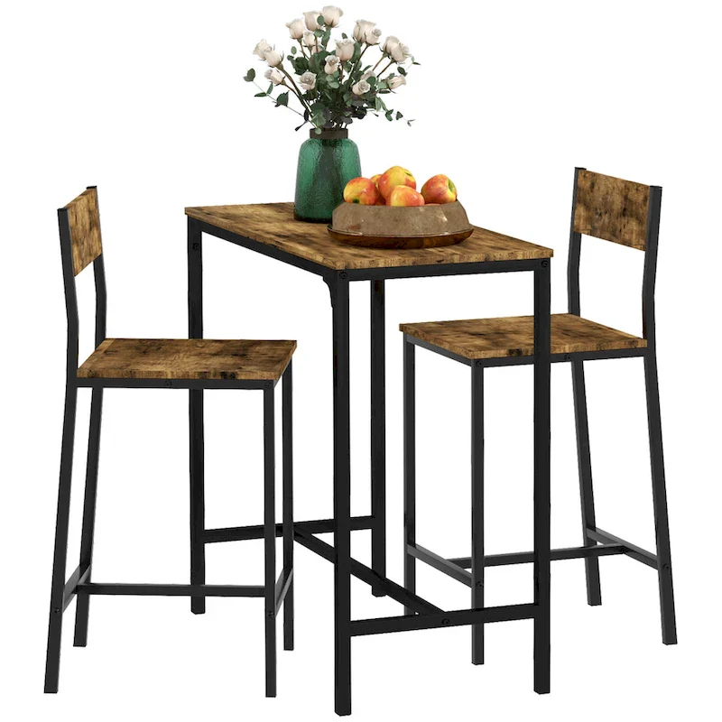 Carbon Loft Padrad Industrial Counter Height 3-piece Dining Set