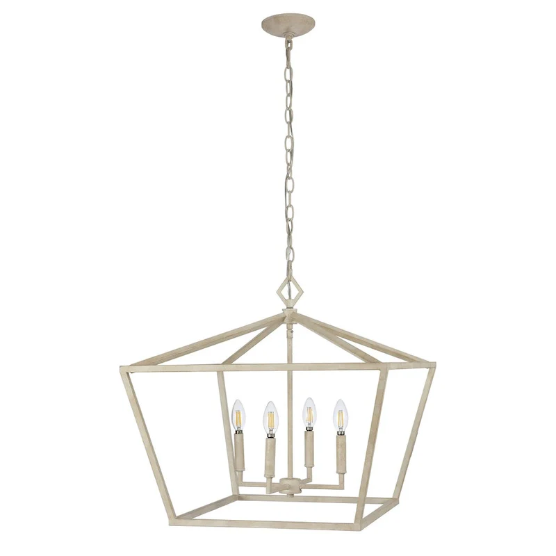 Floyd 4-Light Adjustable Iron Rustic Glam LED Pendant, by JONATHAN Y