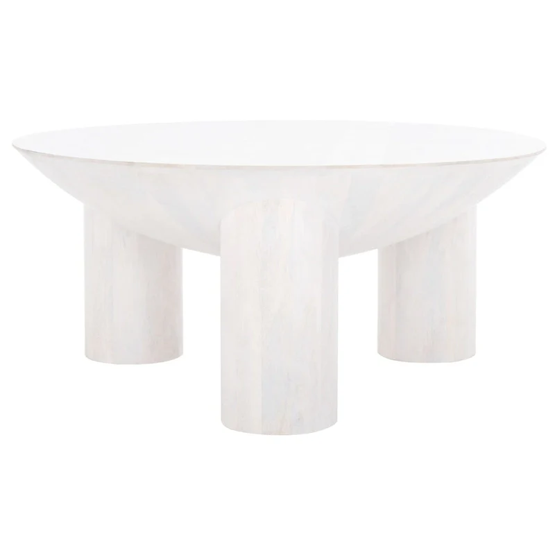 SAFAVIEH Couture Isavella Rd Wood Coffee Table - 35 In W x 35 In D x 16 In H - 35Wx35Dx16H