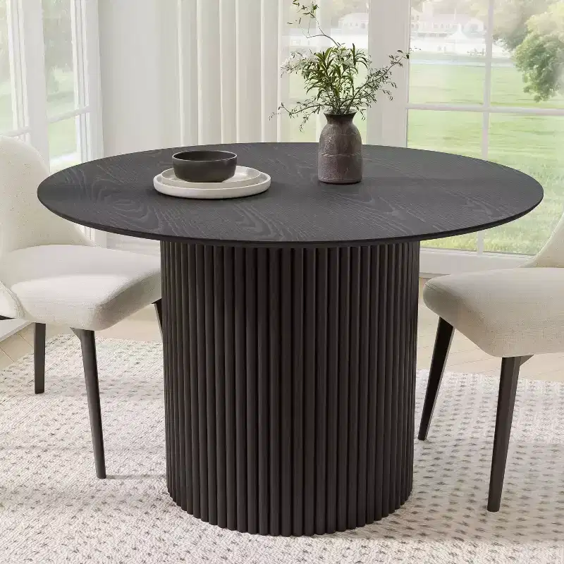 PexFix 46 Round Solid Wood Dining Table Kitchen Tables