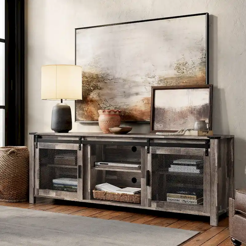 WAMPAT 36 inch 3 Sided Glass Electric Fireplace InsertBlack