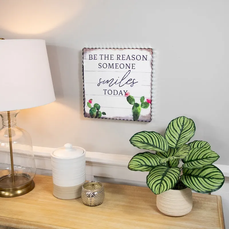Be the Reason Someone Smiles Today Framed Canvas Wall Art - 12