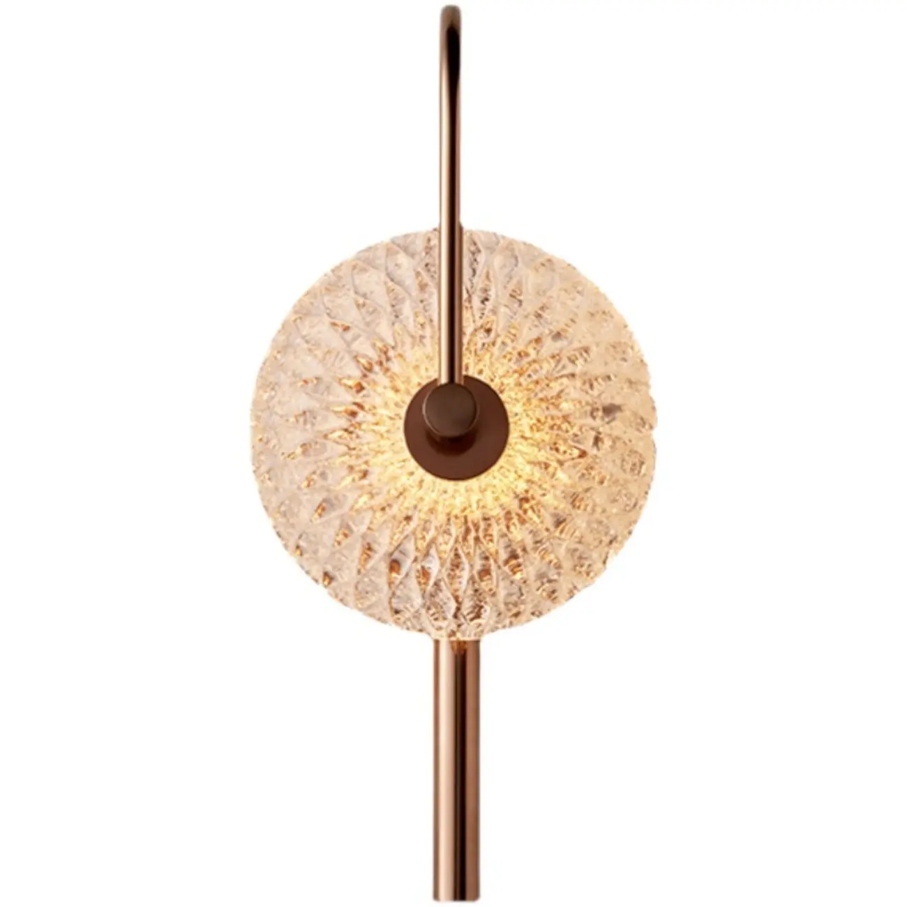 Modern Metal Glass Round Wall Sconce