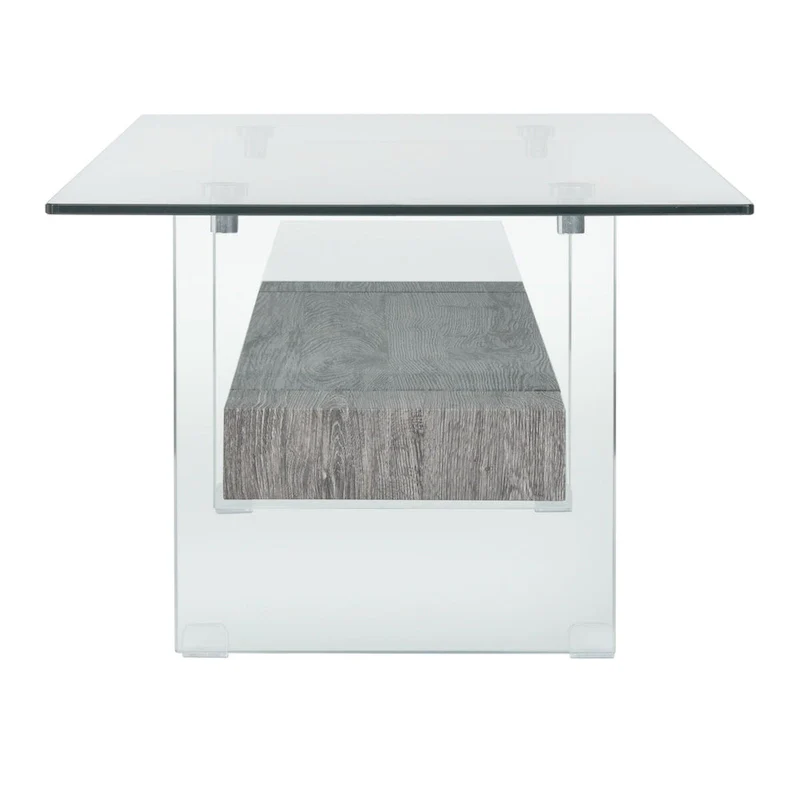 SAFAVIEH Gennie Modern Glass Coffee Table - 43.3  x 23.6  x 16.5  - 43Wx24Dx17H