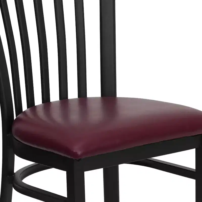 Flash Furniture Black School House Back Metal Restaurant Chair