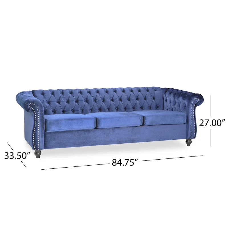 Parksley Tufted Velvet Chesterfield Sofa by
