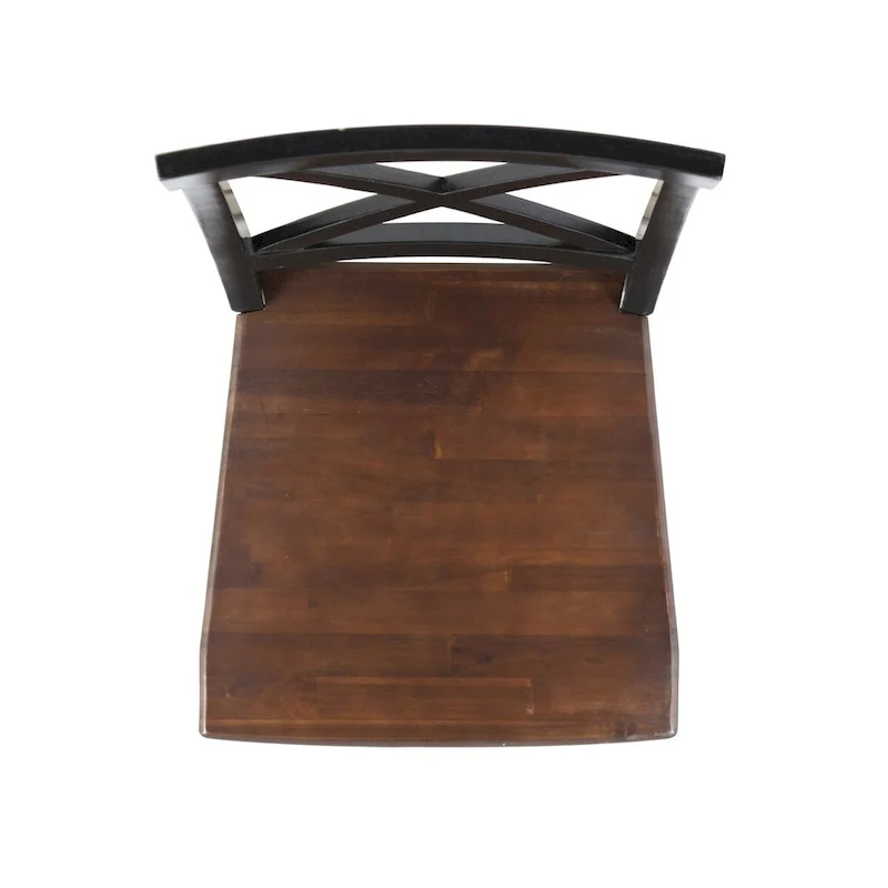 Roshan Farmhouse Acacia Wood Dining Chairs set of 2