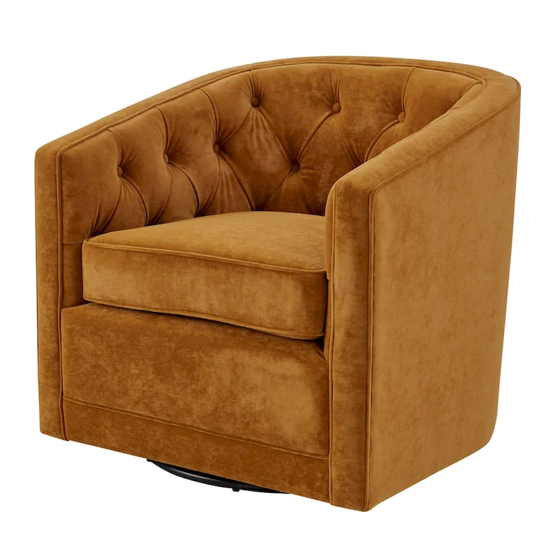 Walsh Fabric Swivel Barrel Chair
