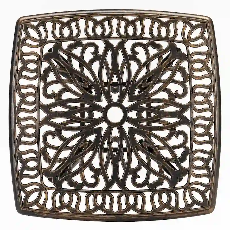 Square Garden Cast Aluminum Table