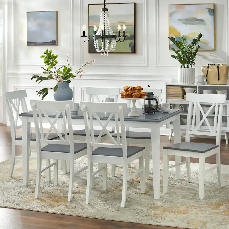 Simple Living Eugenia 7-piece Farmhouse Dining Set