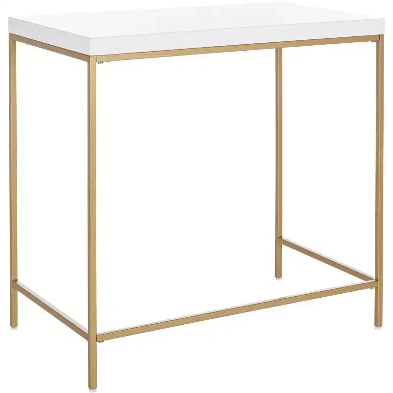 White & Gold Writing Desk, 1-Person