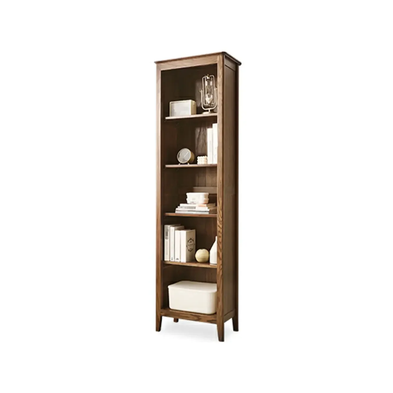 Elegant Simple Brown Oak Open Display Storage Chests