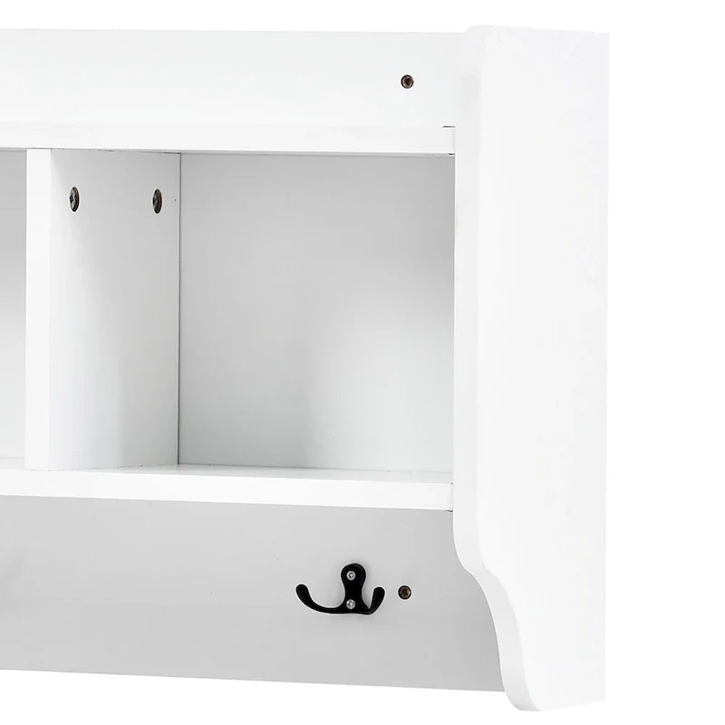 Multi-Functional Freestanding Wooden 4-in-1 Modular Hall Tree