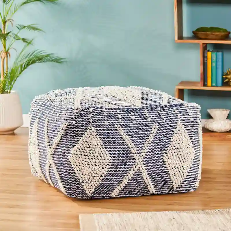 Brinket Boho Cube Yarn Pouf by Christopher Knight Home