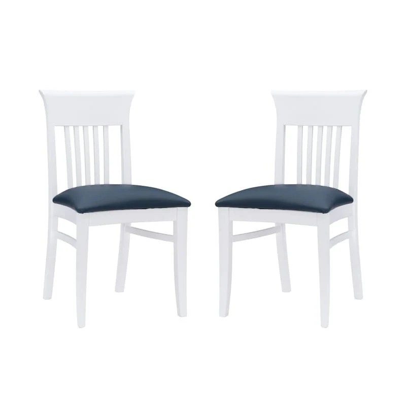 Linon White Wyeth Chair (Set of 2)