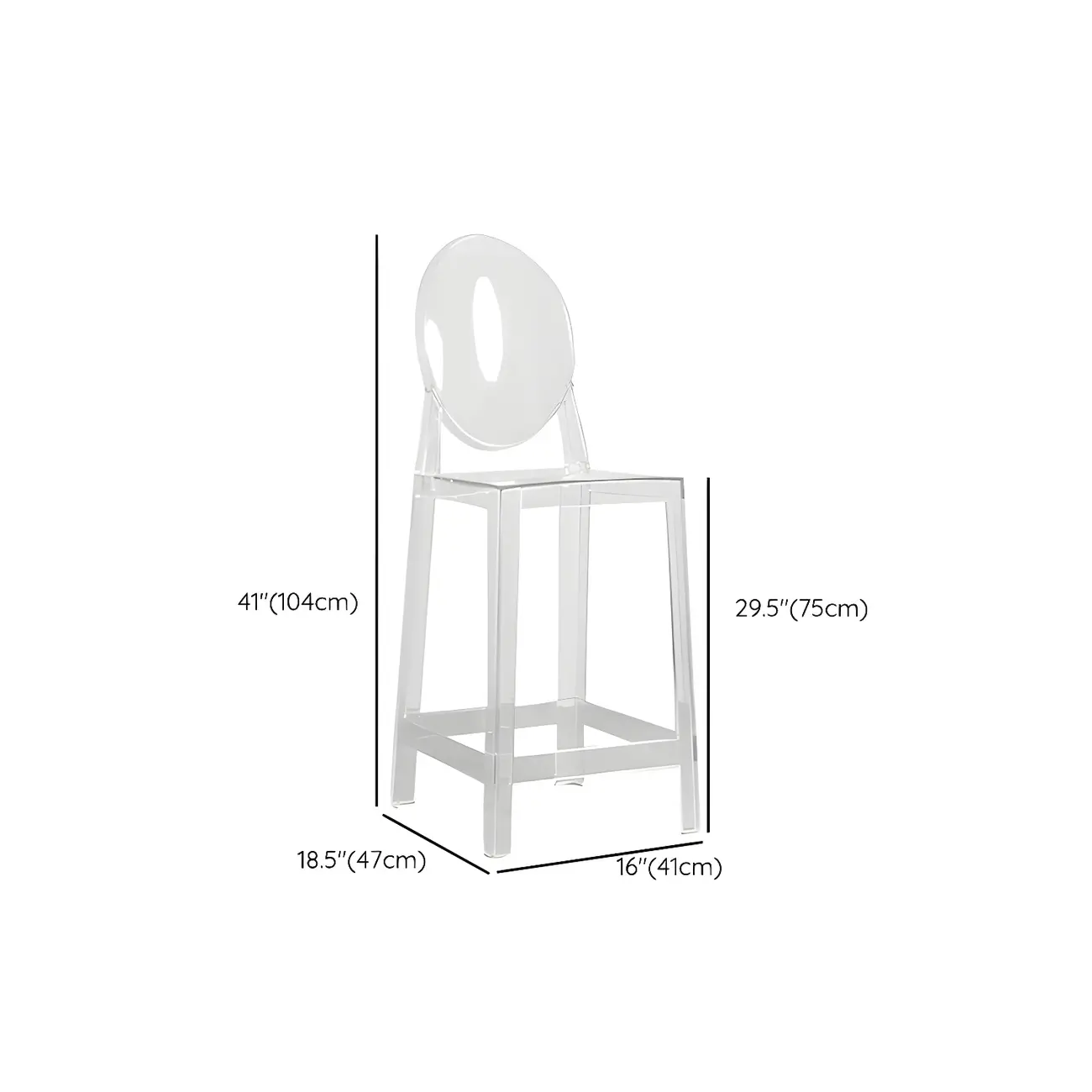 Modern Acrylic Vibrant Durable Colourful Sleek Bar Stool