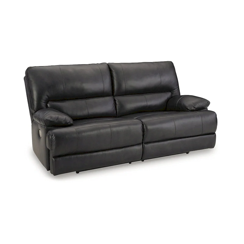 Signature Design by Ashley Mountainous Black Power Reclining Sofa - 85W x 42D x 42H