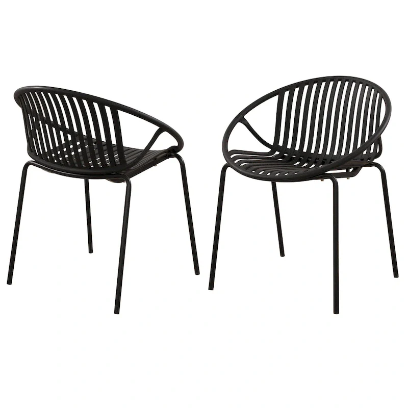 Patio Dining Chairs Stackable Chairs with Breathable Design