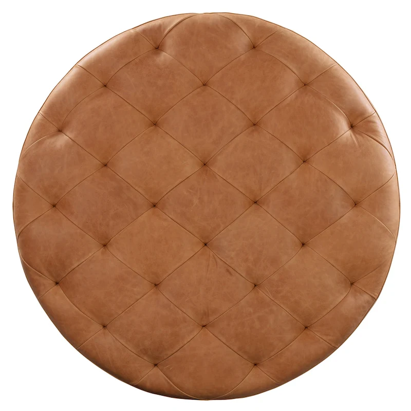 Poly & Bark Ascot Ottoman - Full Grain Genuine Italian Leather