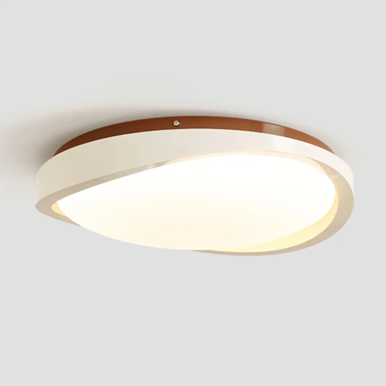Modern White Round Dimmable Flush Mount LED Ceiling Light