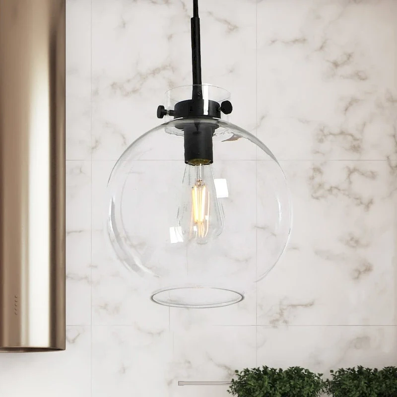 Robert Stevenson Lighting Marson - Clear Glass and Metal Ceiling Light