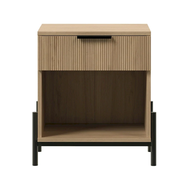 Middlebrook Designs Modern Fluted-Drawer Nightstand