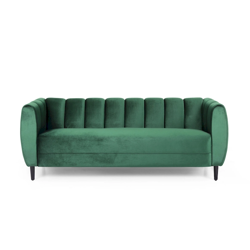Bobran Modern Velvet 3-seat Sofa by Christopher Knight Home - 30.00 D x 83.25 W x 30.25 H