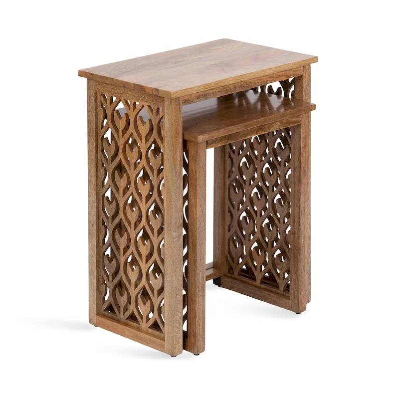 Kate and Laurel Karni Wooden Nesting Tables - 2 Piece