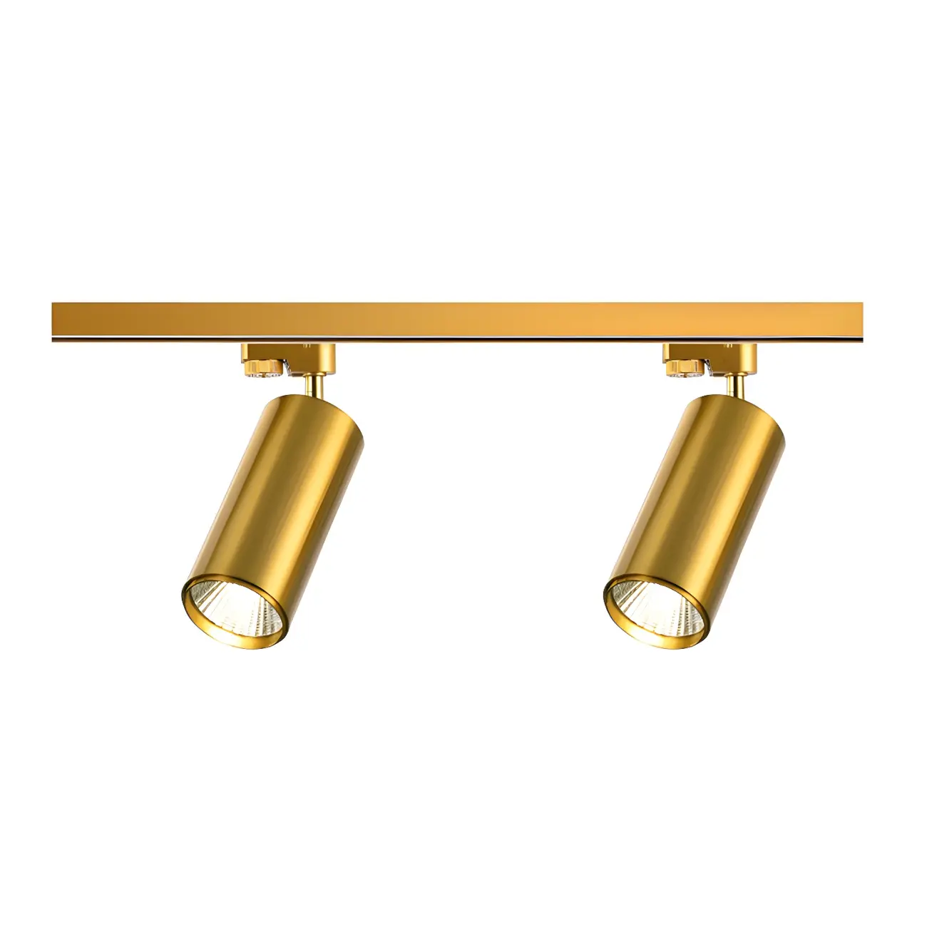 Modern Golden Linear Semi Flush Mount Track Light