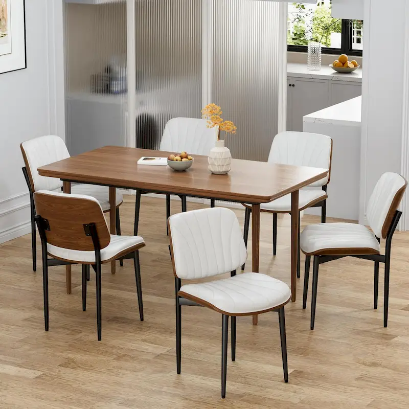 Mid Century Modern Dining Chairs, Upholstered Dining Chairs Set of 2