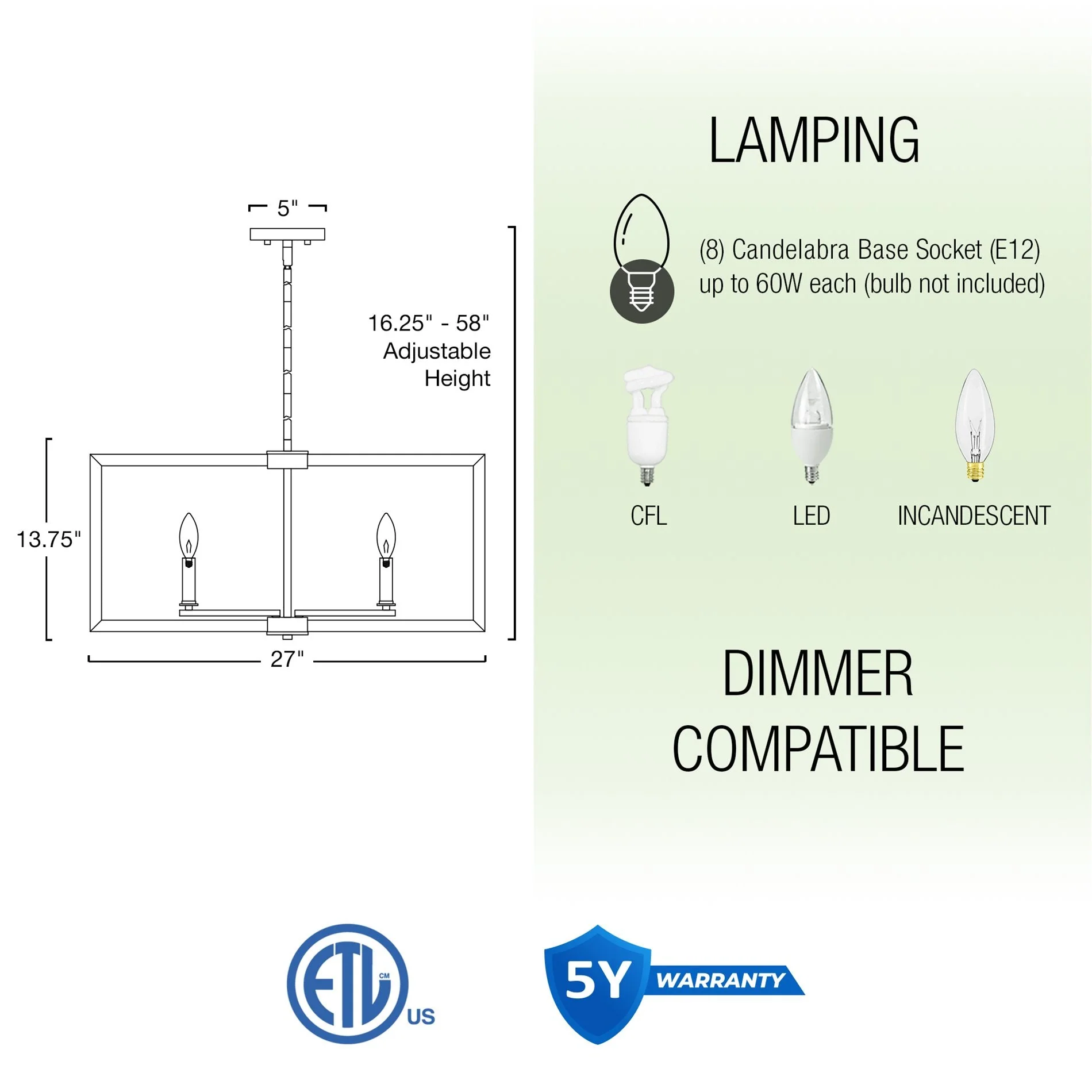 Kira Home Glam 27 8-Light Large Modern Geometric Chandelier, Cool Brass Finish