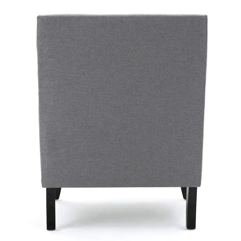 Studded Fabric Club Chair – Light Blue / Teal / Grey, Single Seat